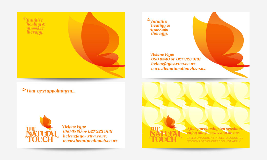 The Natural Touch business cards